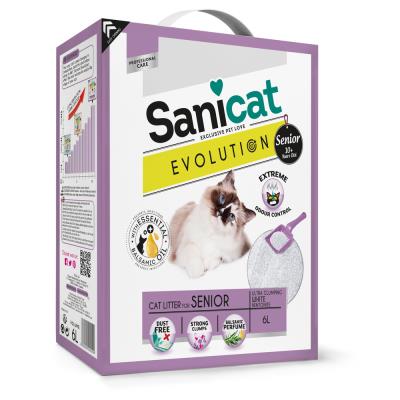 Sanicat - Litière Agglomérante Evolution pour Chat Senior - 6L