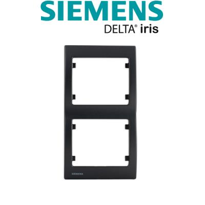 Siemens - plaque double verticale anthracite