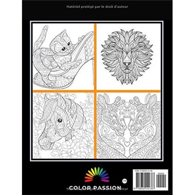 Pages de livre de coloriage de mandala d'animaux, pages de coloriage de  qualité supérieure, livre de coloriage mignon pour enfants, adolescents et  adultes, 25 modèles différents à imprimer et à colorier 