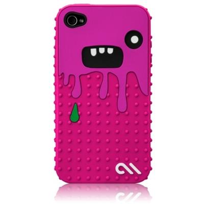 Case-Mate Monsta - Beschermhoes voor mobiele telefoon - silicone - paars, roze - voor Apple iPhone 4