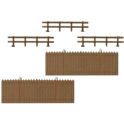 BUSCH ENVIRONNEMENT - BUE6015 - MODÉLISME FERROVIAIRE - SET JARDIN - PRÈS ET BARRIERE