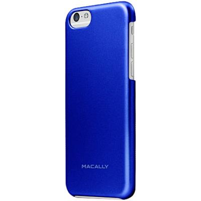 Macally Metallic Snap-On - Achterzijde behuizing voor mobiele telefoon - polycarbonaat - blauw - voor Apple iPhone 6 Plus