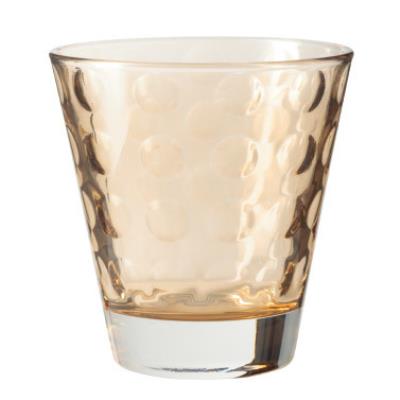 Verres à eau avec cercles en relief - Lot de 6 OPTIC - Marron - 9cm