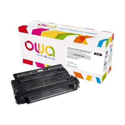 OWA - zwart - gereviseerd - tonercartridge (alternatief voor: HP Q7516A)