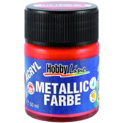 C.kreul peinture acrylique m?tallis?e hobby line,rouge,80 ml 77573