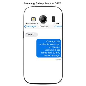 Coque Samsung Galaxy Ace 4 - G357 Texto T'es ou