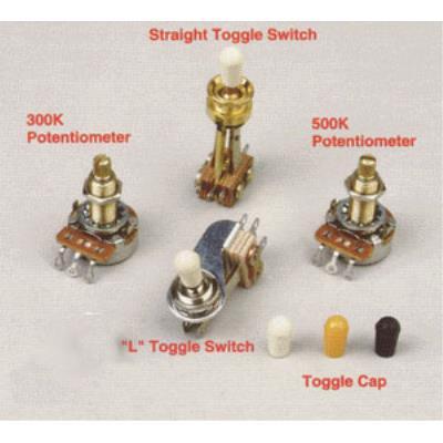 Gibson - Potentiometre gibson - ppat-500 - 500k ohm audio taper / long shaft