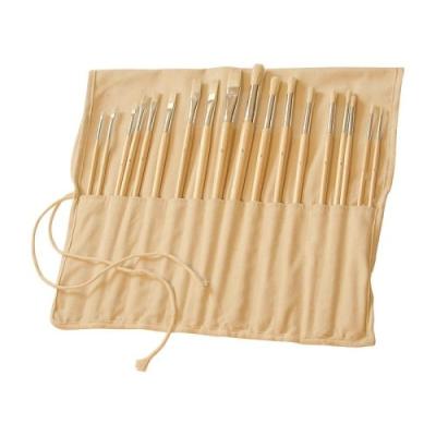 STYLEX - 28685 - SET DE 18 PINCEAUX - TAILLES DIFFÉRENTES - TROUSSE EN TOILE