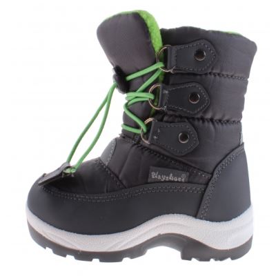 chaussures de neige avec cordon junior gris/vert taille 26/27