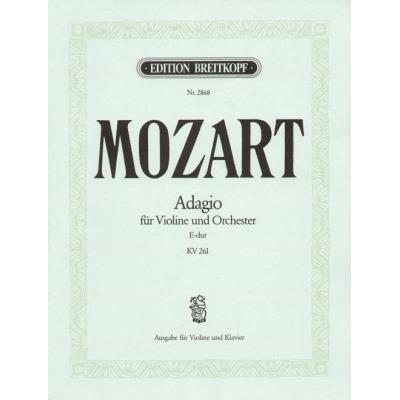 Partitions classique EDITION BREITKOPF MOZART WOLFGANG AMADEUS - ADAGIO E-DUR KV 261 - VIOLIN, PIANO Violon