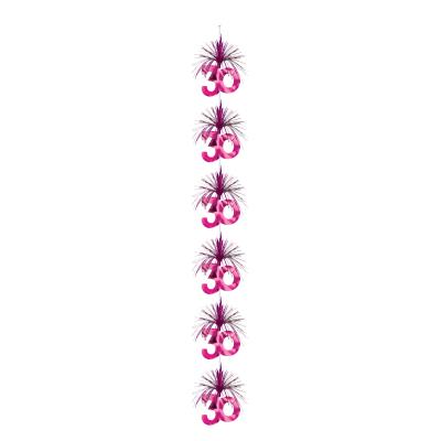 Guirlande anniversaire 30 ans rose (2 13 m)