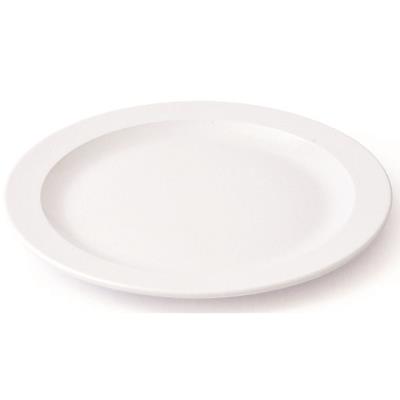 lot de 10 assiettes plates melamine blanc ø175 x h18 mm
