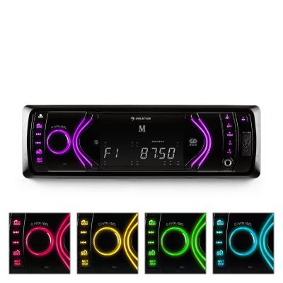 Auna Md-130 Autoradio Numérique Bluetooth Avec Ports Sd Et Usb Pour Lecture Mp3 - Blanc