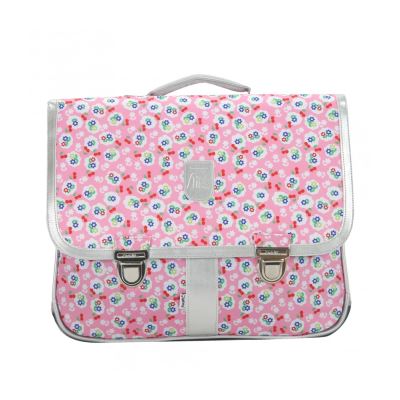 Cartable 39,5cm Miniséri Rose Motif Fleurs