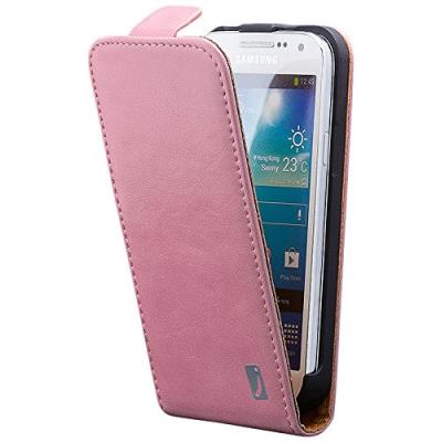 iCues Étui à rabat en cuir Samsung Galaxy S4 Mini rose
