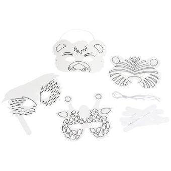 Masques Animaux A Decorer A Colorier Lot De 24 Masques Achat Prix Fnac