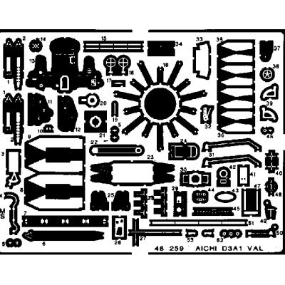 MAQUETTE AICHI D3A1 VAL HASEGAWA 1/48 EDUARD 48259