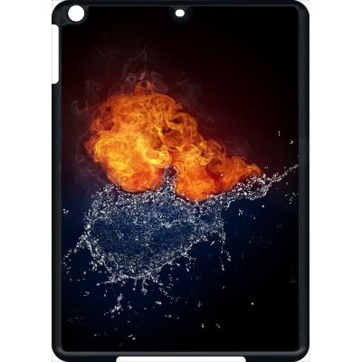 Coque pour apple ipad air duo de coeurs eau et flamme