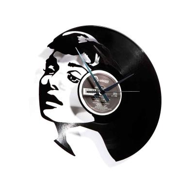 Horloge Vinyle Glam Atylia Couleur Noir