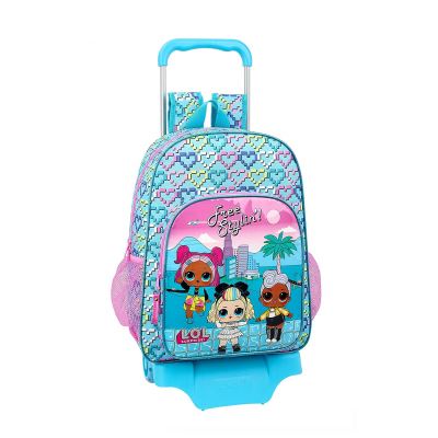 Grand Sac à Dos Scolaire Officiel LOL Surprise « Hearts » avec Chariot