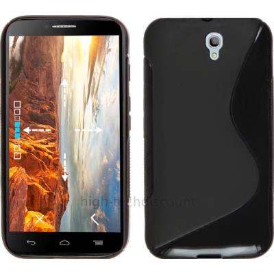Housse etui coque silicone gel fine pour Alcatel One Touch Idol 2 6037 + film ecran - NOIR