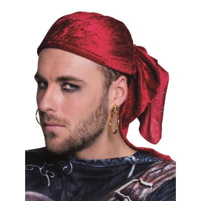 2 Boucles d'oreilles dorées pirate adulte