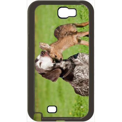 Coque samsung note 2 chien et petit chevreuil