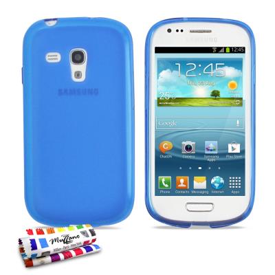Coque Souple ORIGINAL Ultra Fine Bleu Le Glossy Hybrid de MUZZANO pour SAMSUNG GALAXY S3 MINI