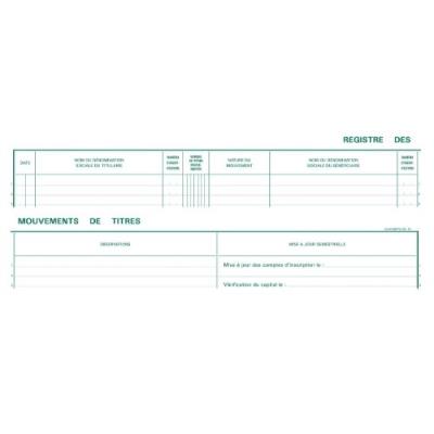 Registre Exacompta Mouvements de Titres 24x32cm horizontal 100p