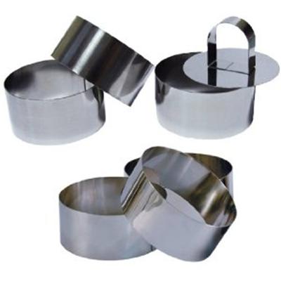 Générique 6 Cercles de présentation Inox avec 1 poussoir - 8 cm