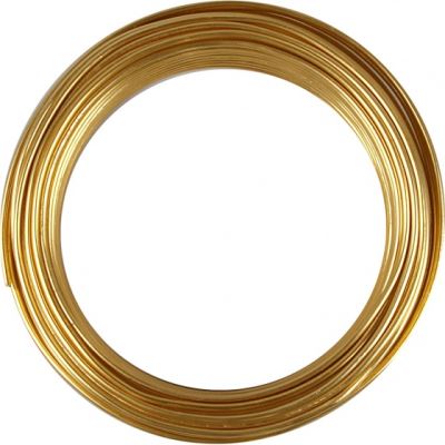 Creotime fil aluminium 29 m rond 3 mm or