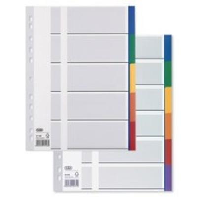 Elba intercalaire plastique en carte lustr?e,onglets color?s 400013952