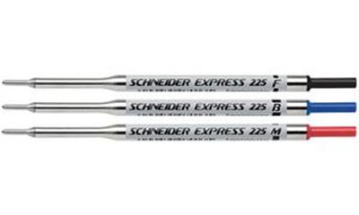 SCHNEIDER - Lot de 10 - Recharge pour stylo à bille Express 225, M, bleu