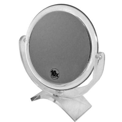 Fantasia - Miroir grossissant double face x 10 et x 1 sur pied - Acrylique - Hauteur: 21 cm, 17 cm