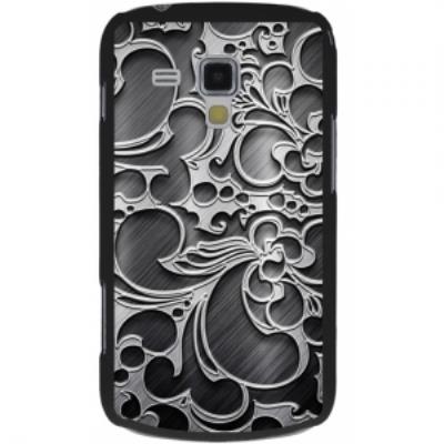 Coque rigide noire Galaxy Trend S7560 avec impression Motifs Arabesque noire