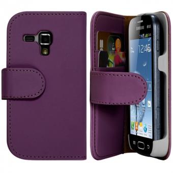 Housse Coque étui Portefeuille pour Samsung Galaxy Trend Couleur Violet - 1