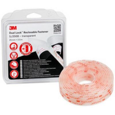 3m 3m dual lock fermeture à pression sj355b, 25 mmx2,5 m, noir noir