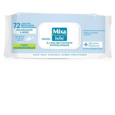 MIXA BEBE Lingettes Nettoyante physiologique x72