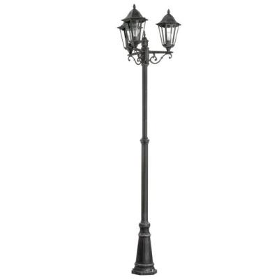 Lampadaire extérieure Noir, Argent-Patine 3X60W-Navedo - EGLO LIGHTING - 93465