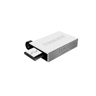 Transcend 16 Go Clé Usb / Micro Usb Otg Jetflash 380 Argent Ts16Gjf380S