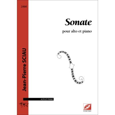 Partitions classique Symetrie SCIAU J.P. - SONATE, POUR ALTO ET PIANO - ALTO Alto
