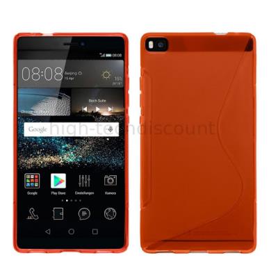 Housse etui coque pochette silicone gel fine pour Huawei Ascend P8  - ROUGE
