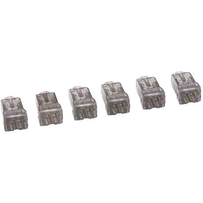 Borne de connexion nylbloc 2mm gris 6 pi&egrave;ces
