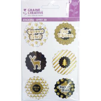 Sticker 3D - Cocardes de Noël - Graine créative