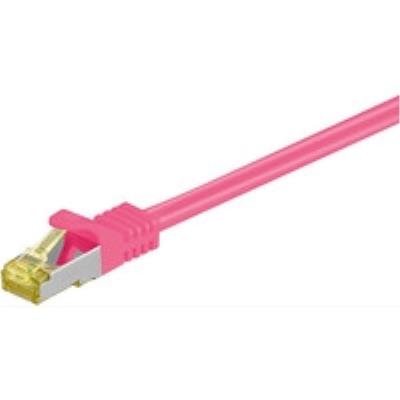 Cat 7 s ftp rj45 pink 0.25m cat 7 pimf tested up to 600mhz microconnect sftp70025pi