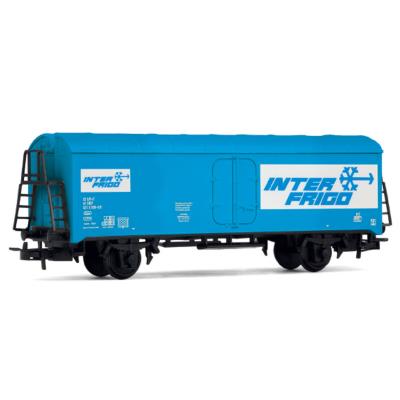 Véhicule pour circuit de train : Wagon réfrigéré Interfrigo, livrée bleue Jouef