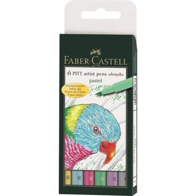 FABER-CASTELL Etui 6 Feutres Pitt Pastel