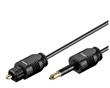 Cable optique fiche jack mâle 3,5 mm / fiche optique (TOSLINK) 2 m