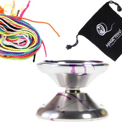 Yoyo k8 leopard argent/violet + 10 ficelles + housse