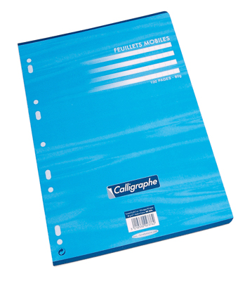 Clairefontaine - Feuille Mobile Blanche A4 Seyes 80g - Sachet De 50